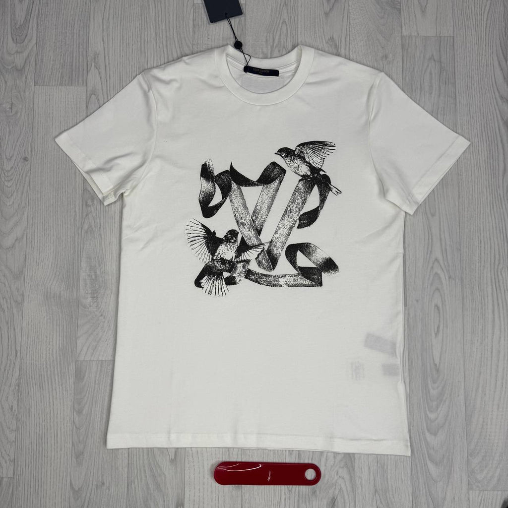 Louis Vuitton Birds Logo T-Shirts UK Reps AAA Quality