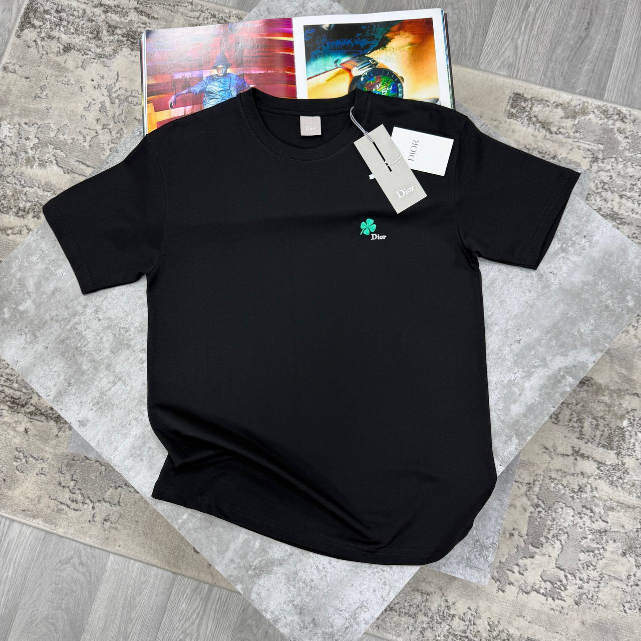 Dior Clover Embroidered T-Shirt UK Reps AAA Quality