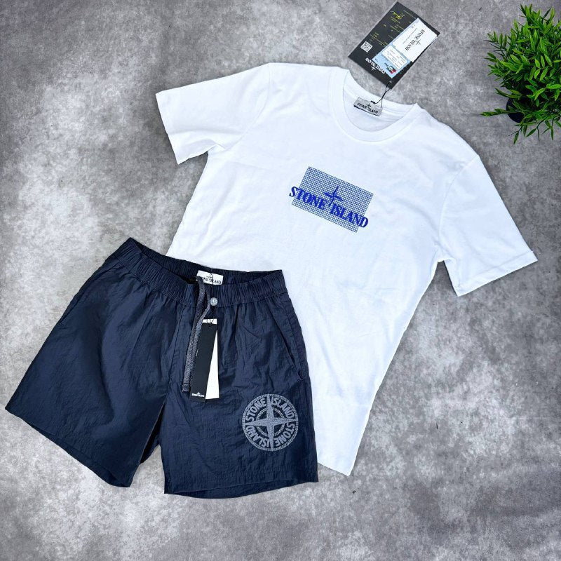 Stone Island Men's Luxury Compass Logo T-Shirts & Technical Shorts AAA Quality Reps UK