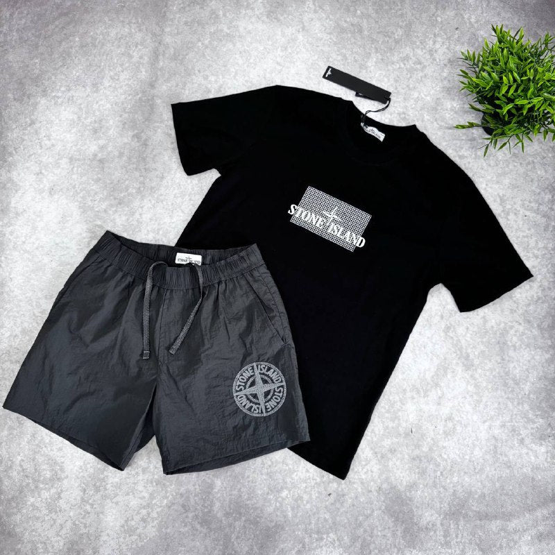 Stone Island Men's Luxury Compass Logo T-Shirts & Technical Shorts AAA Quality Reps UK