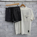 Fendi Men's Luxury Zipper Pocket Tee & Monogram Swim Shorts AAA Quality Reps UK