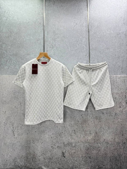Gucci Monogram GG Knit Two-Piece Short Set UK Reps AAA Quality