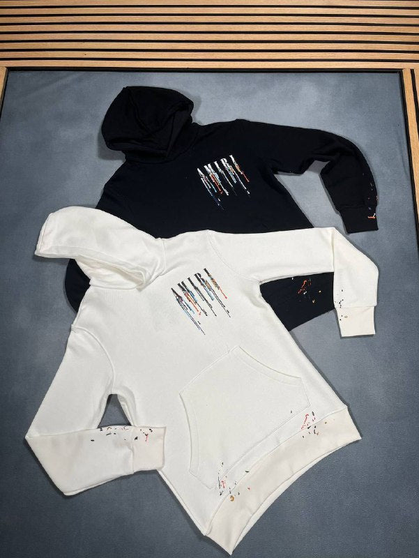 The Amiri Paint Drip Core Logo Hoodie UK Reps AAA Quality