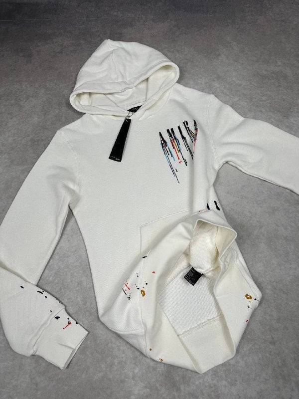 The Amiri Paint Drip Core Logo Hoodie UK Reps AAA Quality