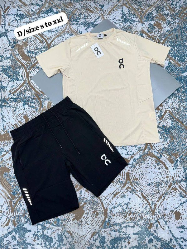On Performance-T & Essential Shorts Activewear Training Set UK Reps AAA Quality