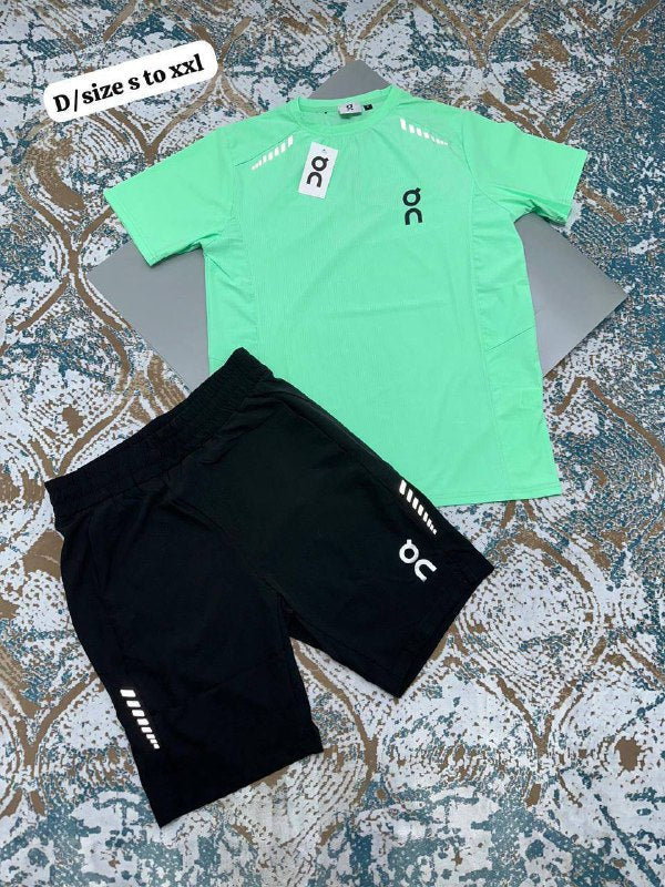 On Performance-T & Essential Shorts Activewear Training Set UK Reps AAA Quality