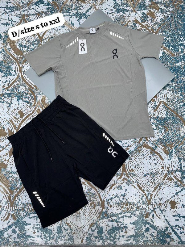 On Performance-T & Essential Shorts Activewear Training Set UK Reps AAA Quality