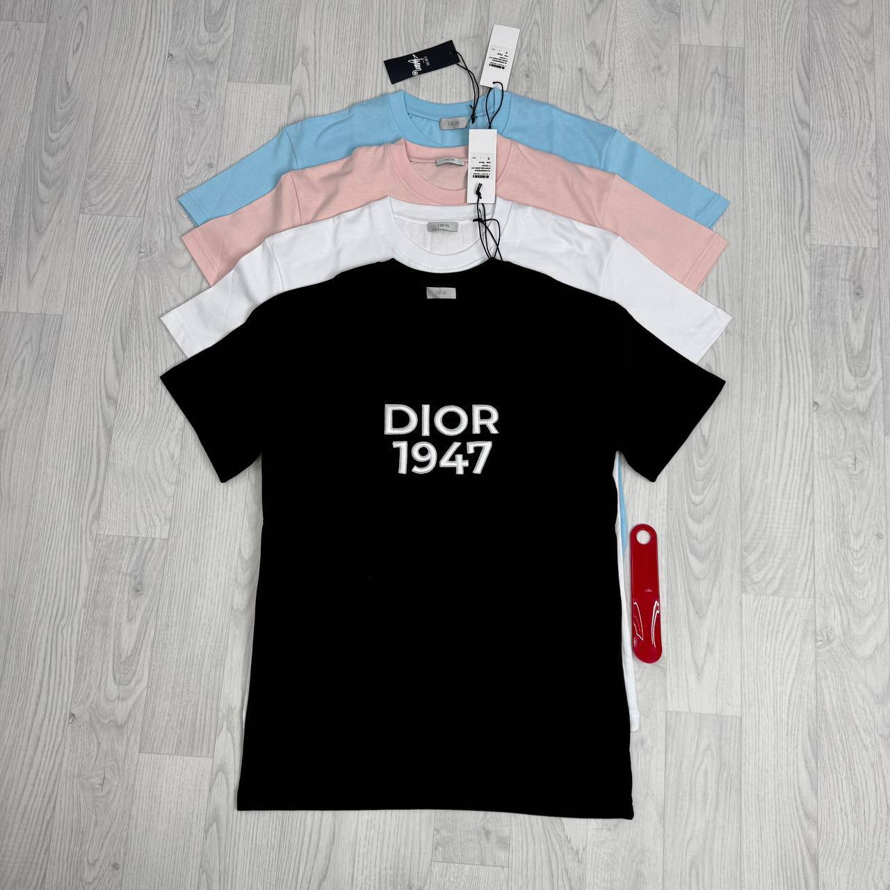 Dior 1947 Logo Embroidered Relaxed-Fit T-Shirt UK Reps AAA Quality