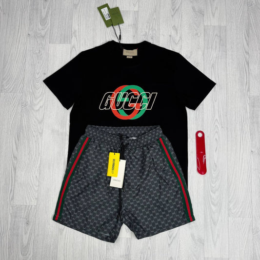 Gucci Interlocking G Graphic Cotton Jersey T-Shirts UK Reps