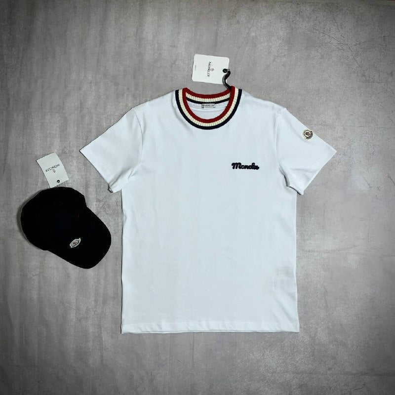 Moncler Embroidered Logo Cotton T-Shirt UK Reps AAA Quality