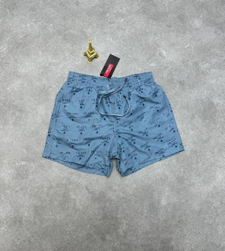 Prada Allover Logo Print Re-Nylon Swim Shorts UK Reps AAA Quality