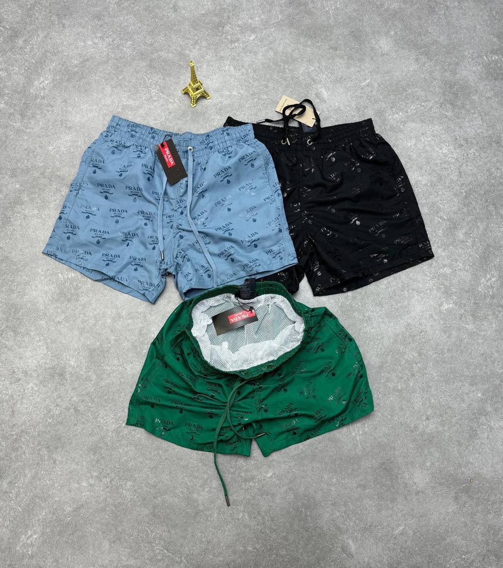 Prada Allover Logo Print Re-Nylon Swim Shorts UK Reps AAA Quality