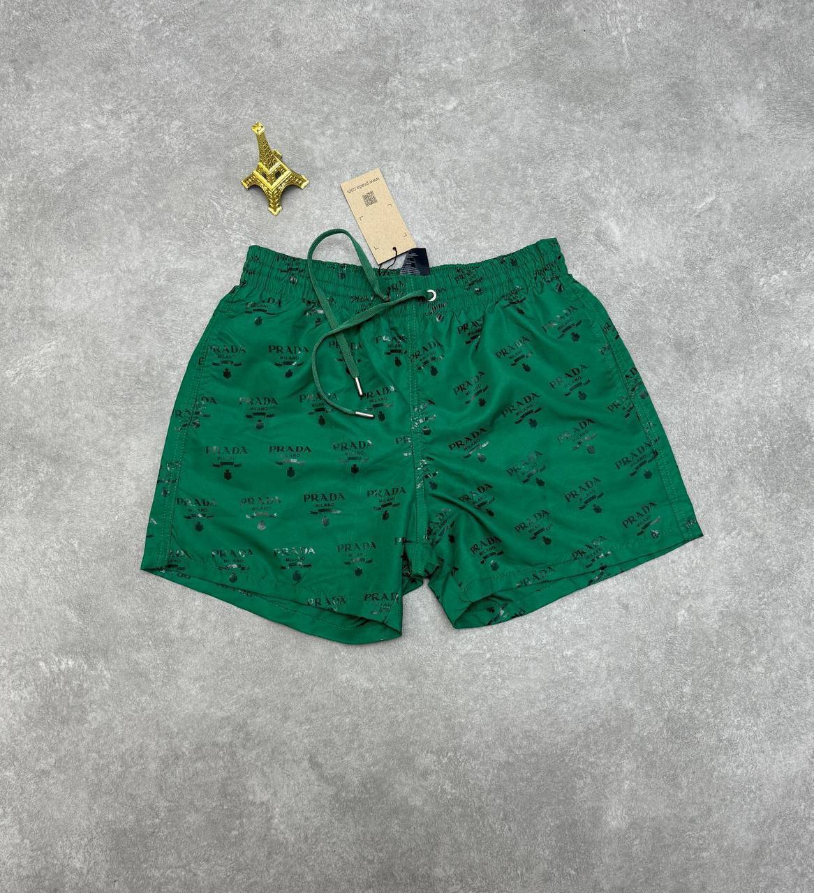 Prada Allover Logo Print Re-Nylon Swim Shorts UK Reps AAA Quality