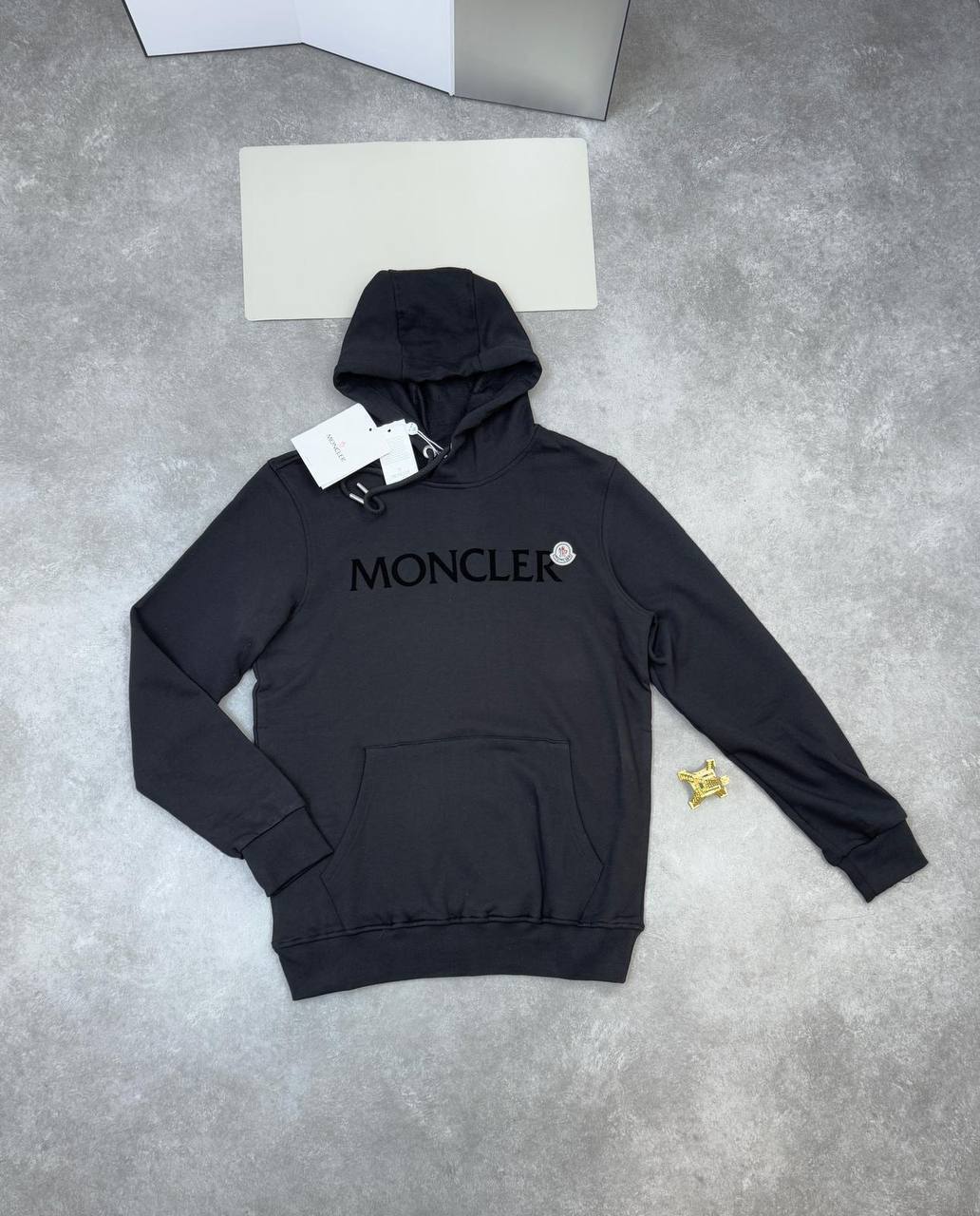 Moncler Embroidered Logo Cotton Hoodie UK Reps AAA Quality