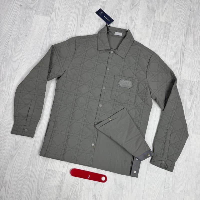 Dior Cannage Quilted Overshirt with Christian Dior Couture Patch UK Reps AAA Quality