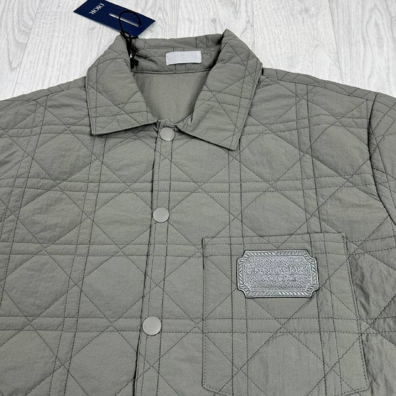 Dior Cannage Quilted Overshirt with Christian Dior Couture Patch UK Reps AAA Quality