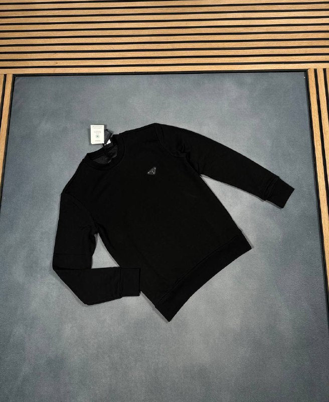 Prada Printed Cotton Fleece Crewneck Sweatshirt UK Reps AAA Quality