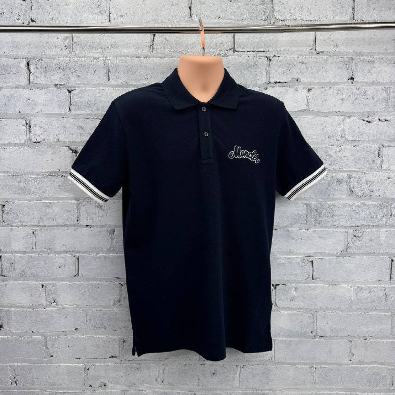 Moncler Logo Script Cotton Piqué Polo Shirt UK Reps AAA Quality