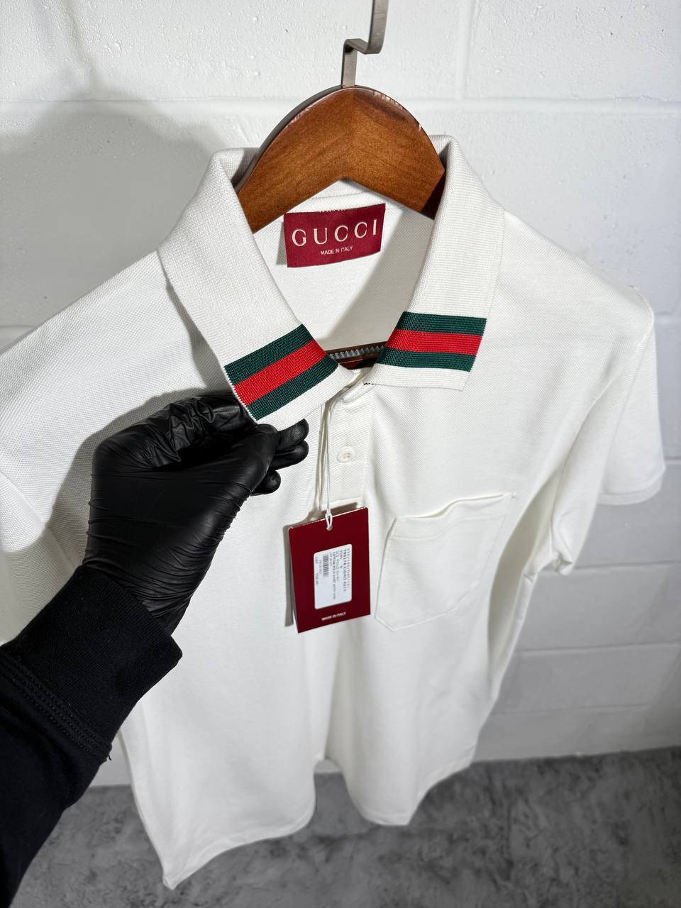 Gucci Cotton Piquet Polo Shirts with Web Collar UK Reps AAA Quality