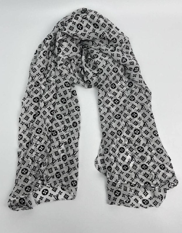 Chanel Women's All-Over CC Interlocking Monogram Chiffon Scarf Collection AAA Quality Reps UK