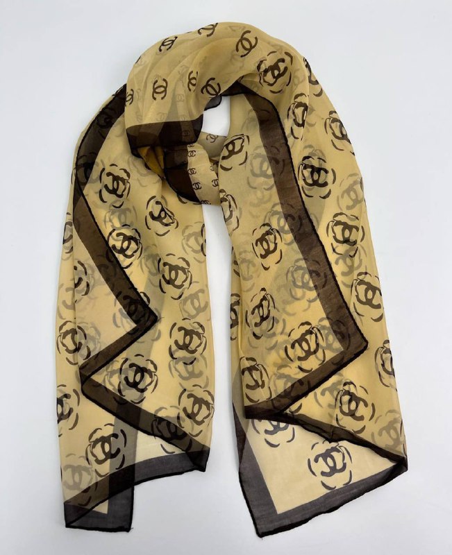 Chanel Women's All-Over CC Interlocking Monogram Chiffon Scarf Collection AAA Quality Reps UK