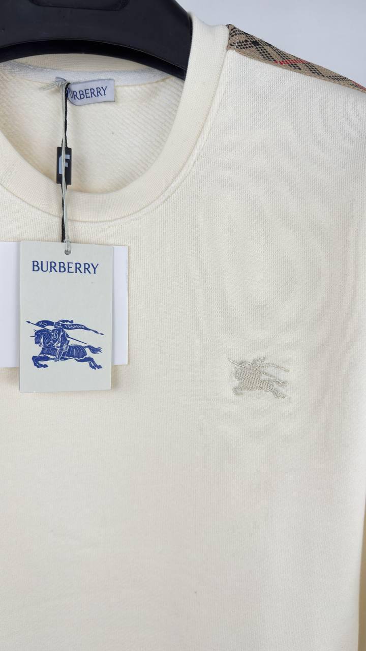 Burberry Check Trim Cotton Sweatshirt UK Reps AAA Quality