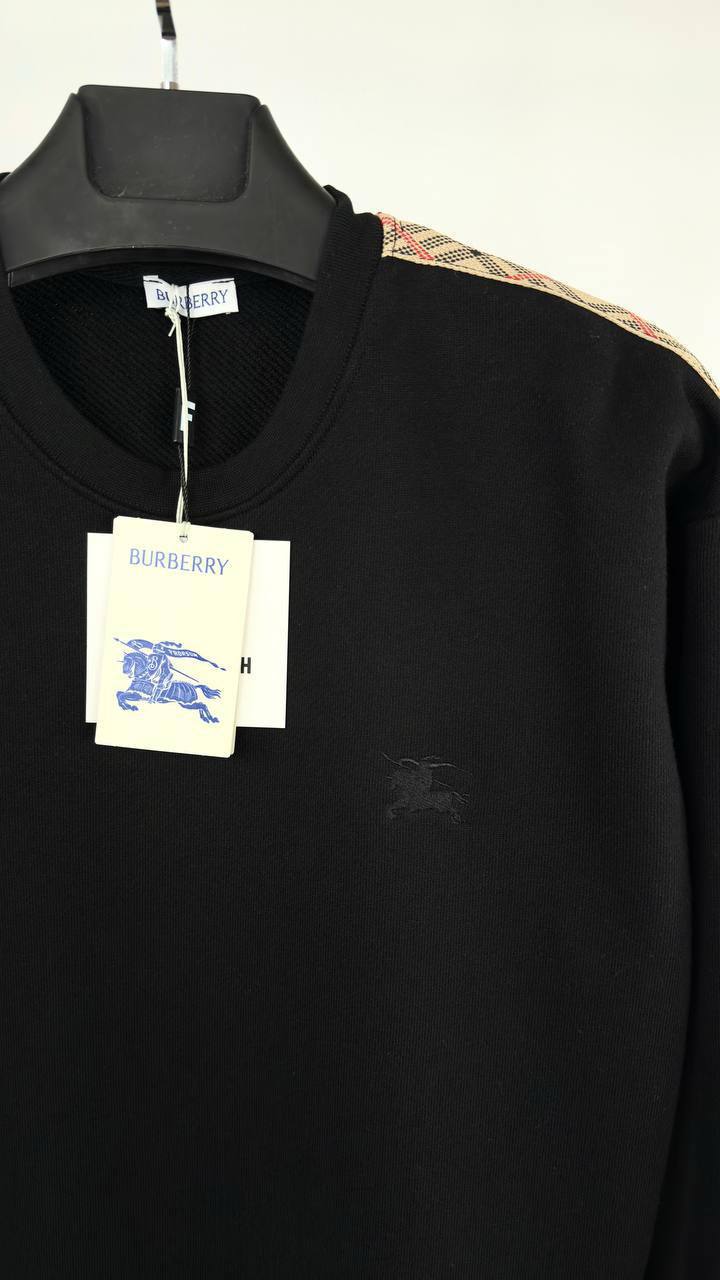 Burberry Check Trim Cotton Sweatshirt UK Reps AAA Quality