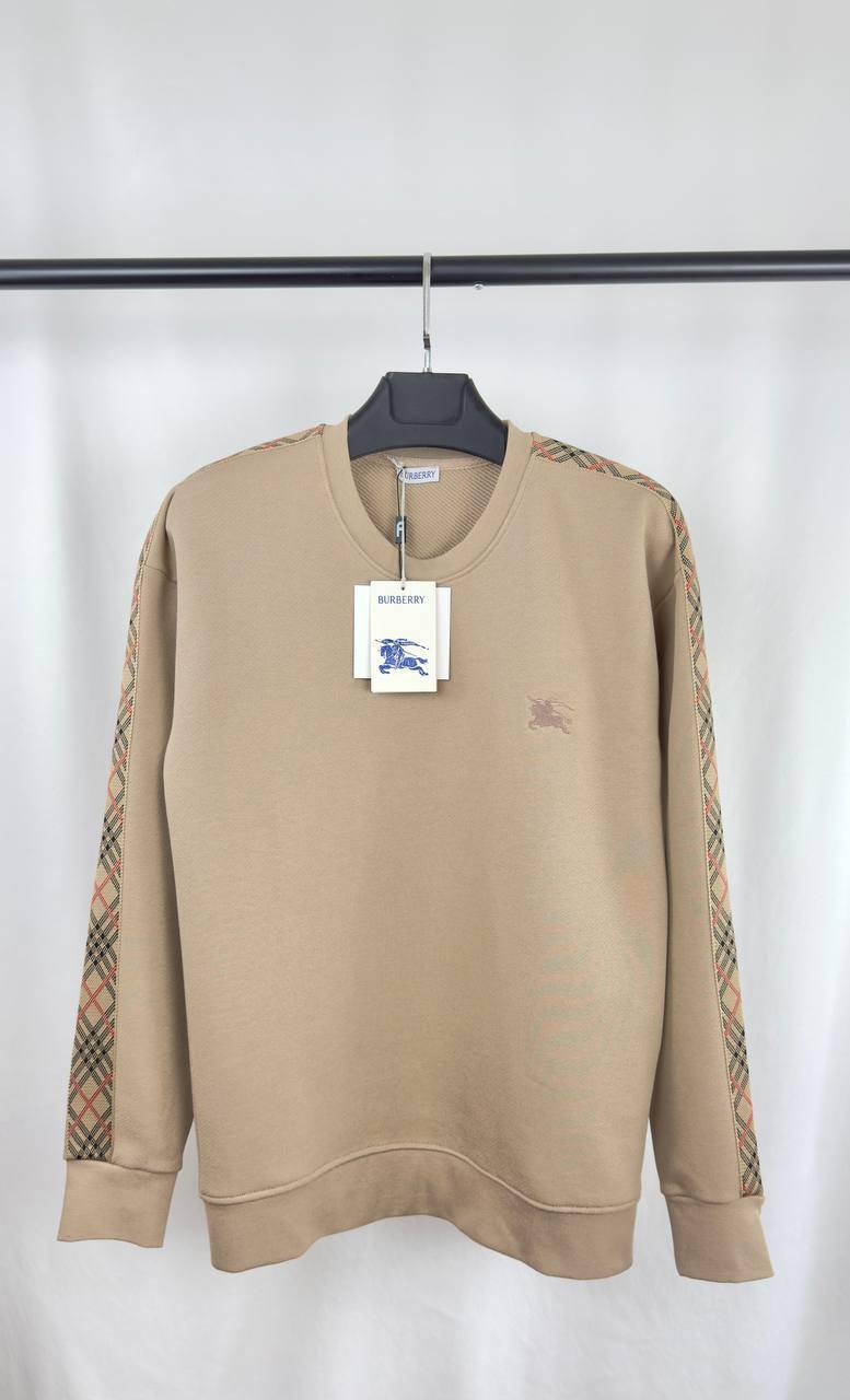 Burberry Check Trim Cotton Sweatshirt UK Reps AAA Quality
