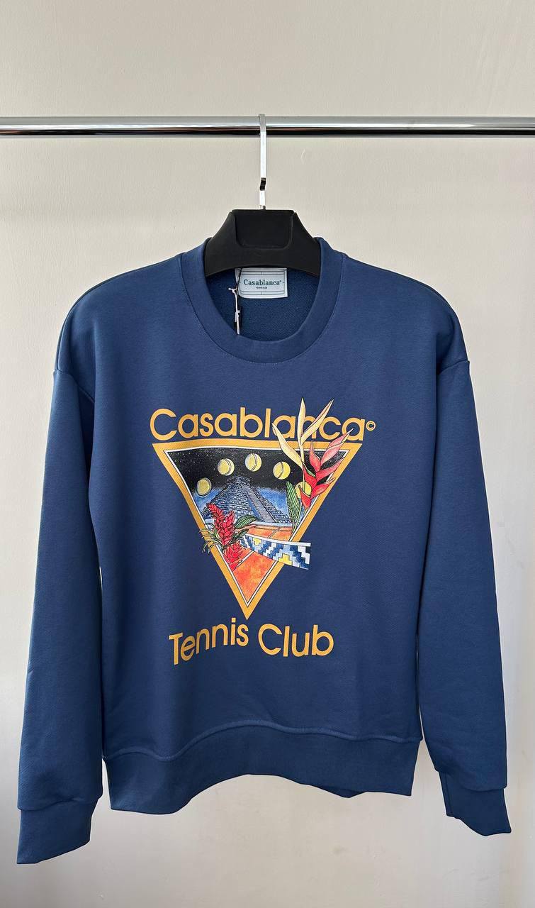 Casablanca Black 'Tennis Club' Icon Sweatshirt UK reps AAA Quality