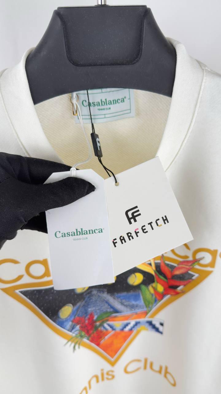 Casablanca Black 'Tennis Club' Icon Sweatshirt UK reps AAA Quality