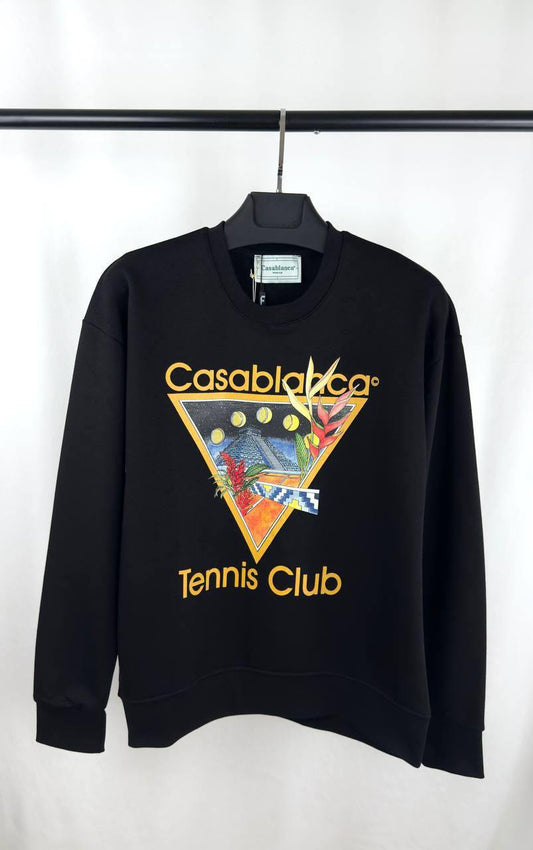 Casablanca Black 'Tennis Club' Icon Sweatshirt UK reps AAA Quality
