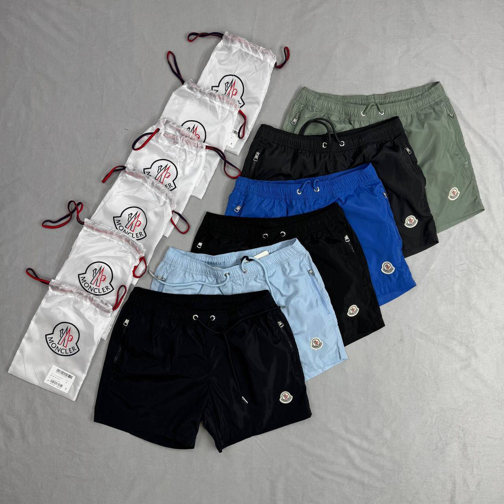 Moncler Men's Logo Patch Nylon Technique Swim Shorts Collection AAA Quality Reps UK