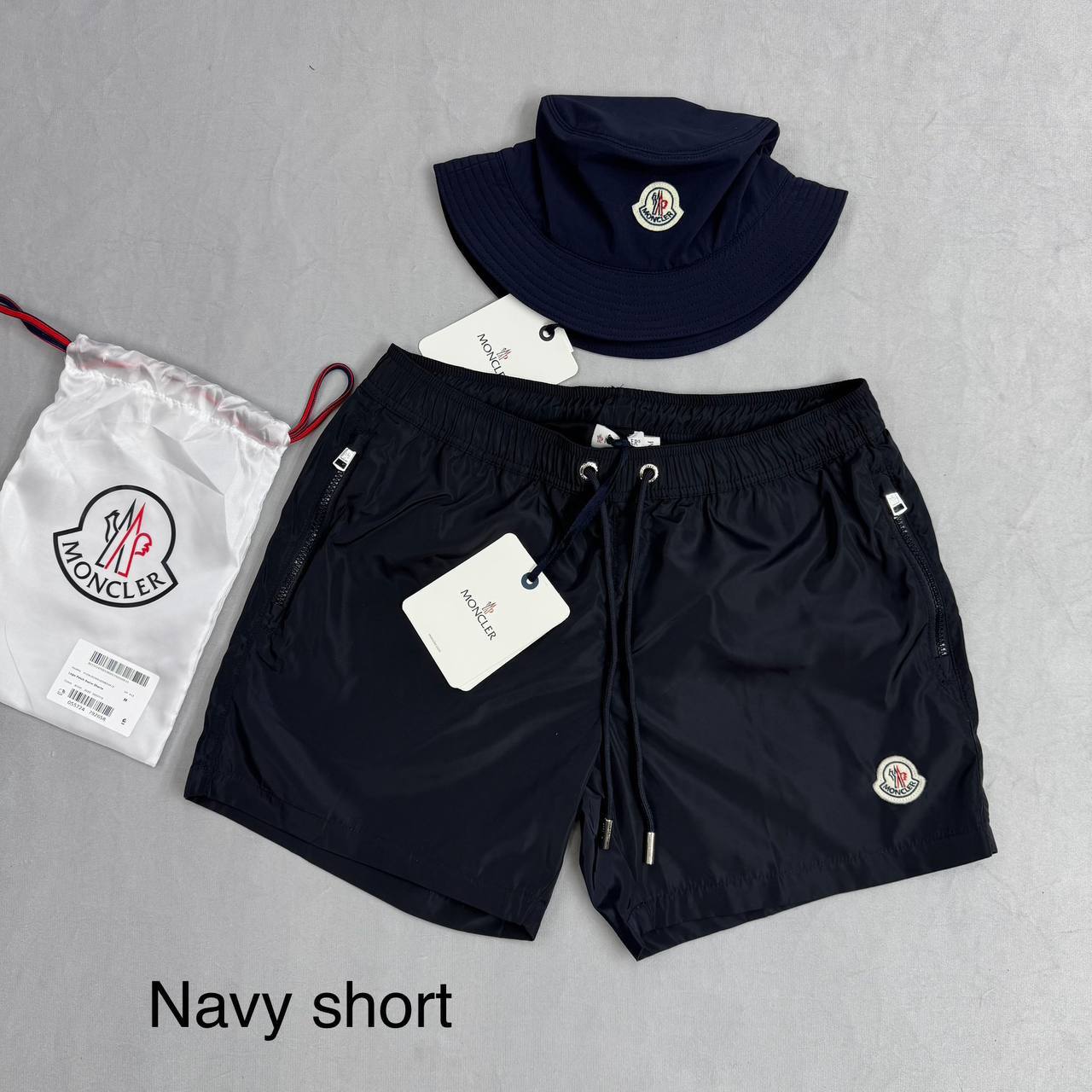 Moncler Men's Logo Patch Nylon Technique Swim Shorts Collection AAA Quality Reps UK