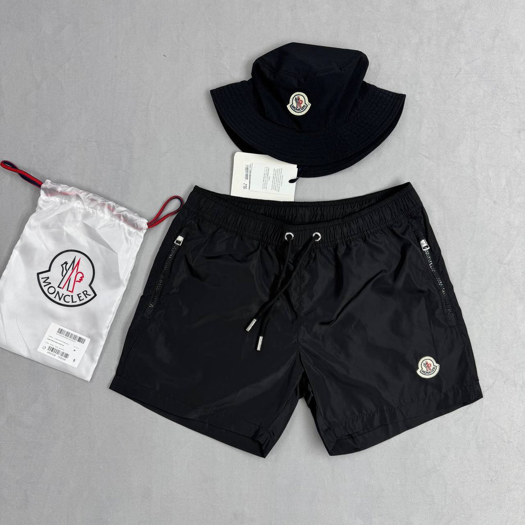 Moncler Men's Logo Patch Nylon Technique Swim Shorts Collection AAA Quality Reps UK