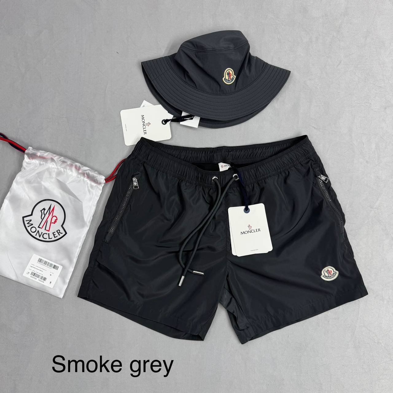 Moncler Men's Logo Patch Nylon Technique Swim Shorts Collection AAA Quality Reps UK