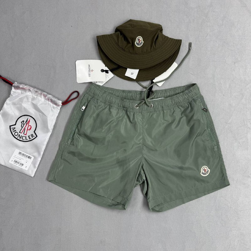 Moncler Men's Logo Patch Nylon Technique Swim Shorts Collection AAA Quality Reps UK