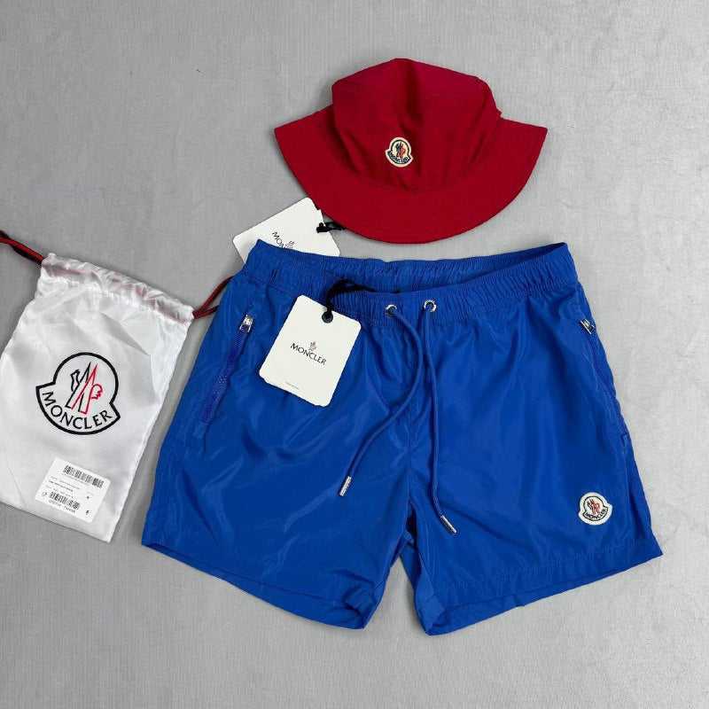 Moncler Men's Logo Patch Nylon Technique Swim Shorts Collection AAA Quality Reps UK