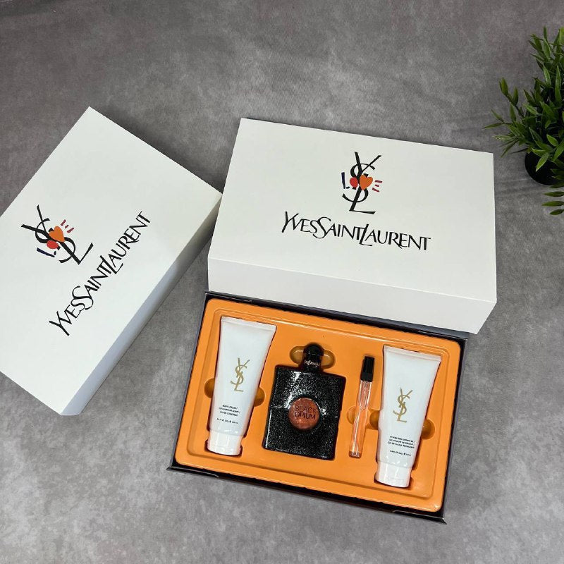 YLS Saint Laurent Women's Black Opium Deluxe Eau de Parfum Multi-Piece Gift Set AAA Quality Reps UK
