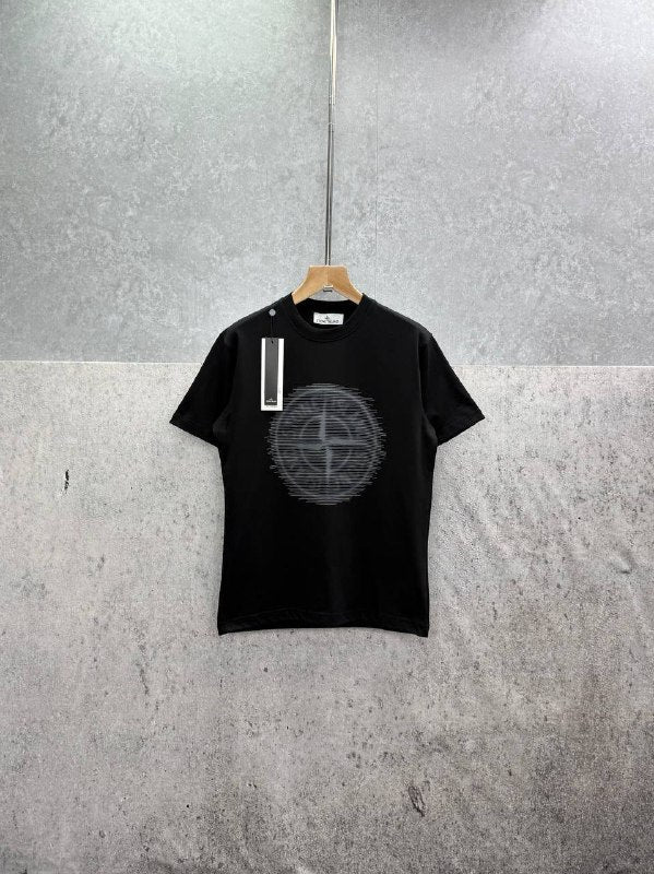 Stone Island "Optical Two" Print Cotton Jersey T-Shirt UK Reps AAA Quality
