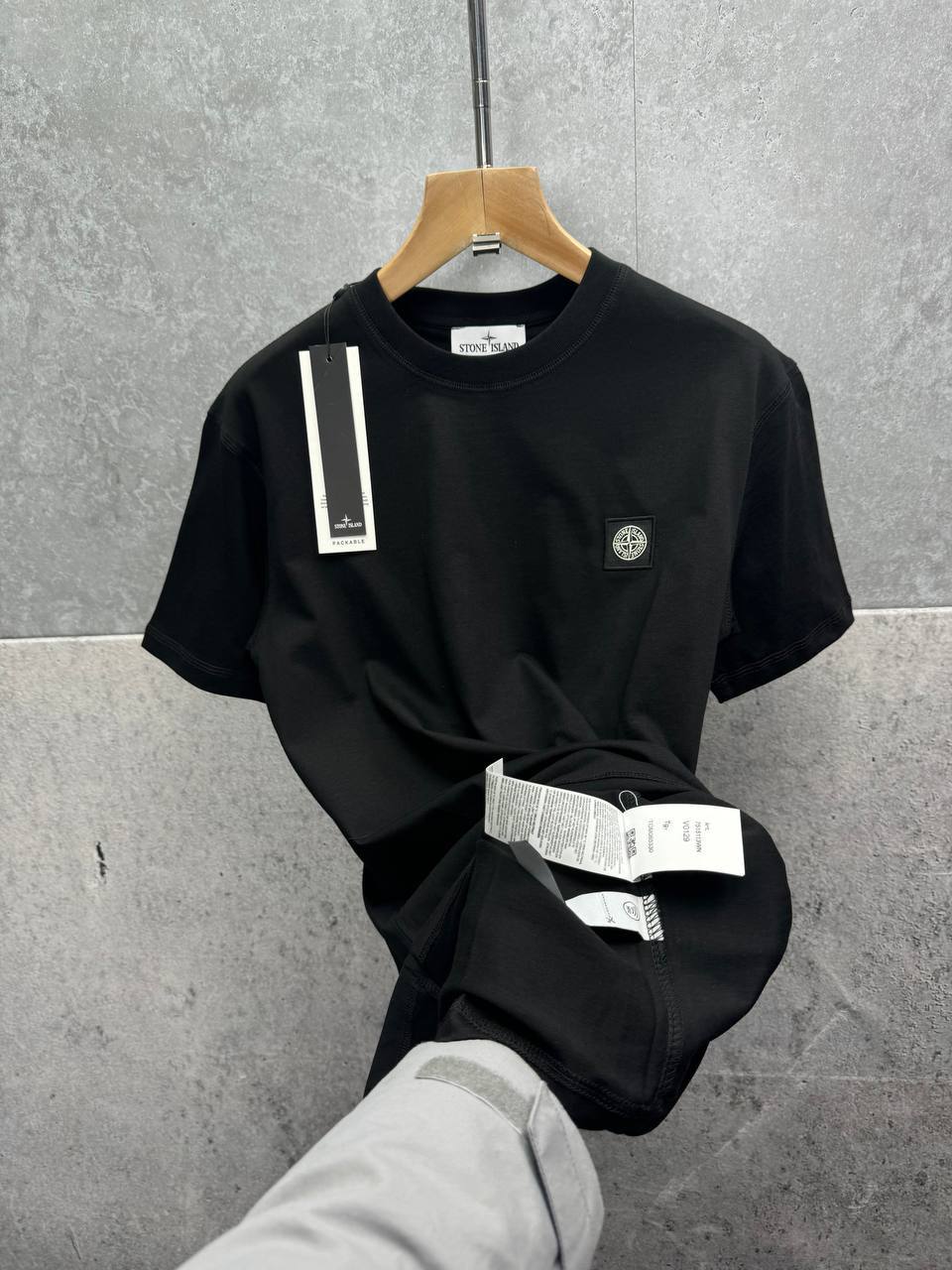 Stone Island Small Patch Logo Cotton Jersey T-Shirt UK Reps AAA Quality