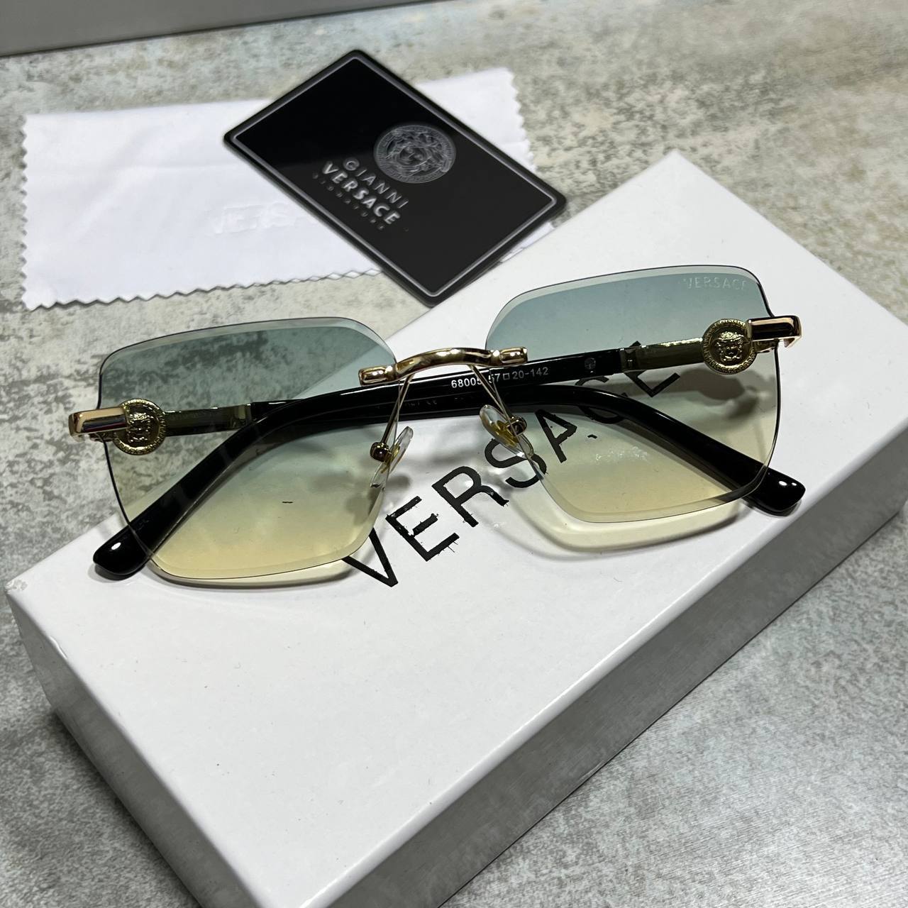 Versace VE2245 Medusa Logo Rimless Rectangle Sunglasses UK Reps AAA Quality