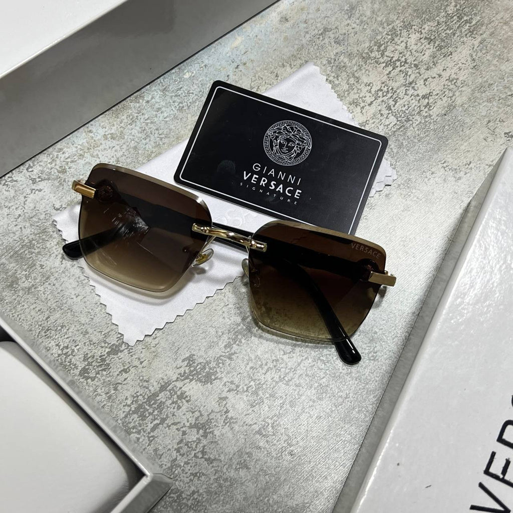 Versace VE2245 Medusa Logo Rimless Rectangle Sunglasses UK Reps AAA Quality