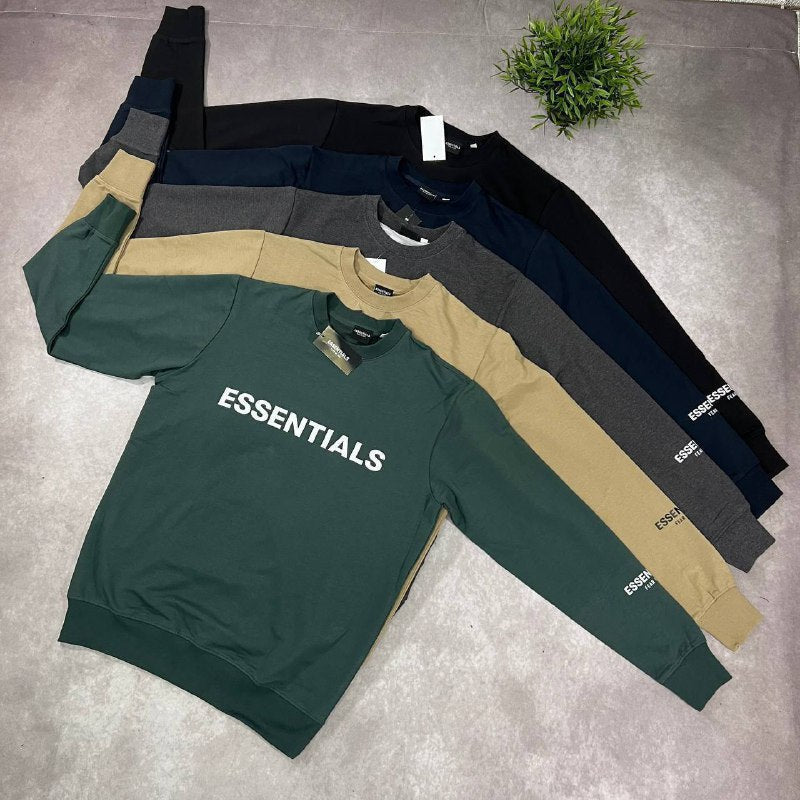 Fear of God Essentials Logo Crewneck Sweatshirts UK Reps AAA Quality
