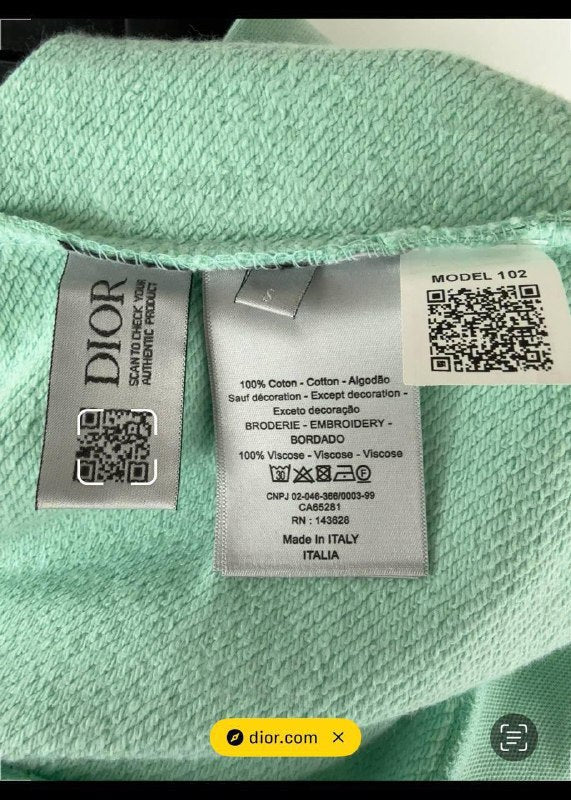 Christian Dior Couture Embroidered Logo Hooded Sweatshirt UK Reps AAA Quality
