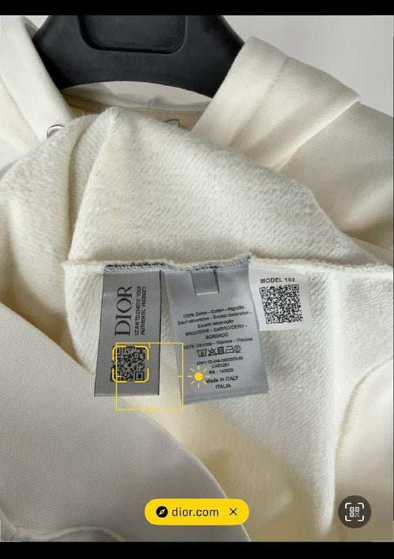 Christian Dior Couture Embroidered Logo Hooded Sweatshirt UK Reps AAA Quality