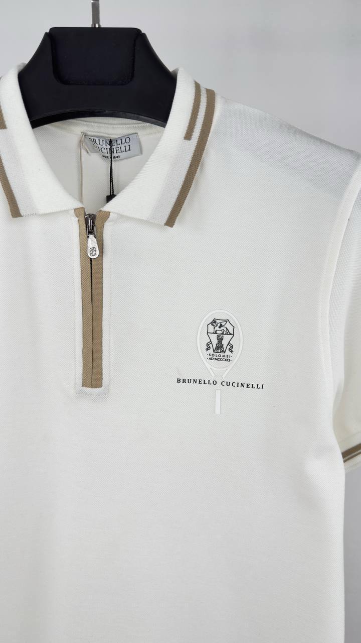 Antony Morato Regular Fit Zip-Up Polo Shirt with Crest Embroidery UK Reps AAA Quality