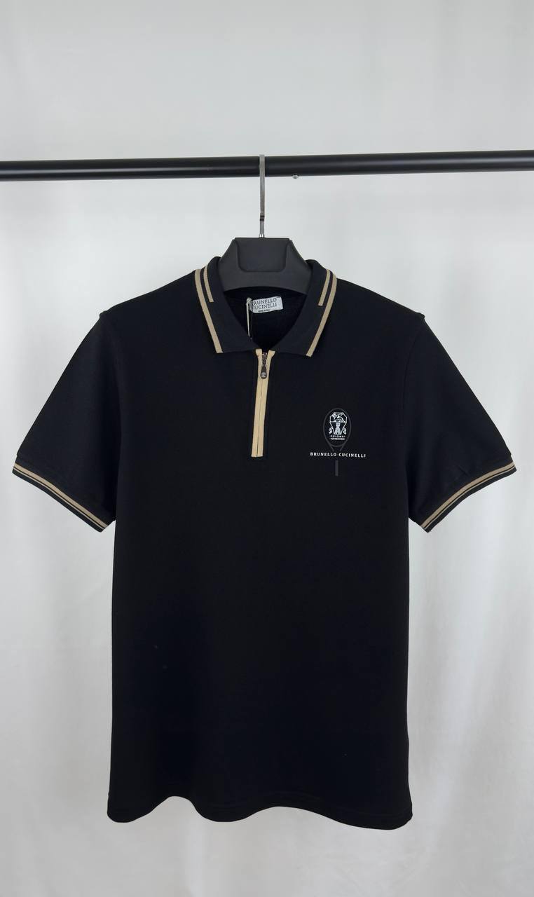 Antony Morato Regular Fit Zip-Up Polo Shirt with Crest Embroidery UK Reps AAA Quality