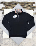 Burberry Check-Lined Half-Zip Sweatshirt UK Reps AAA Quality