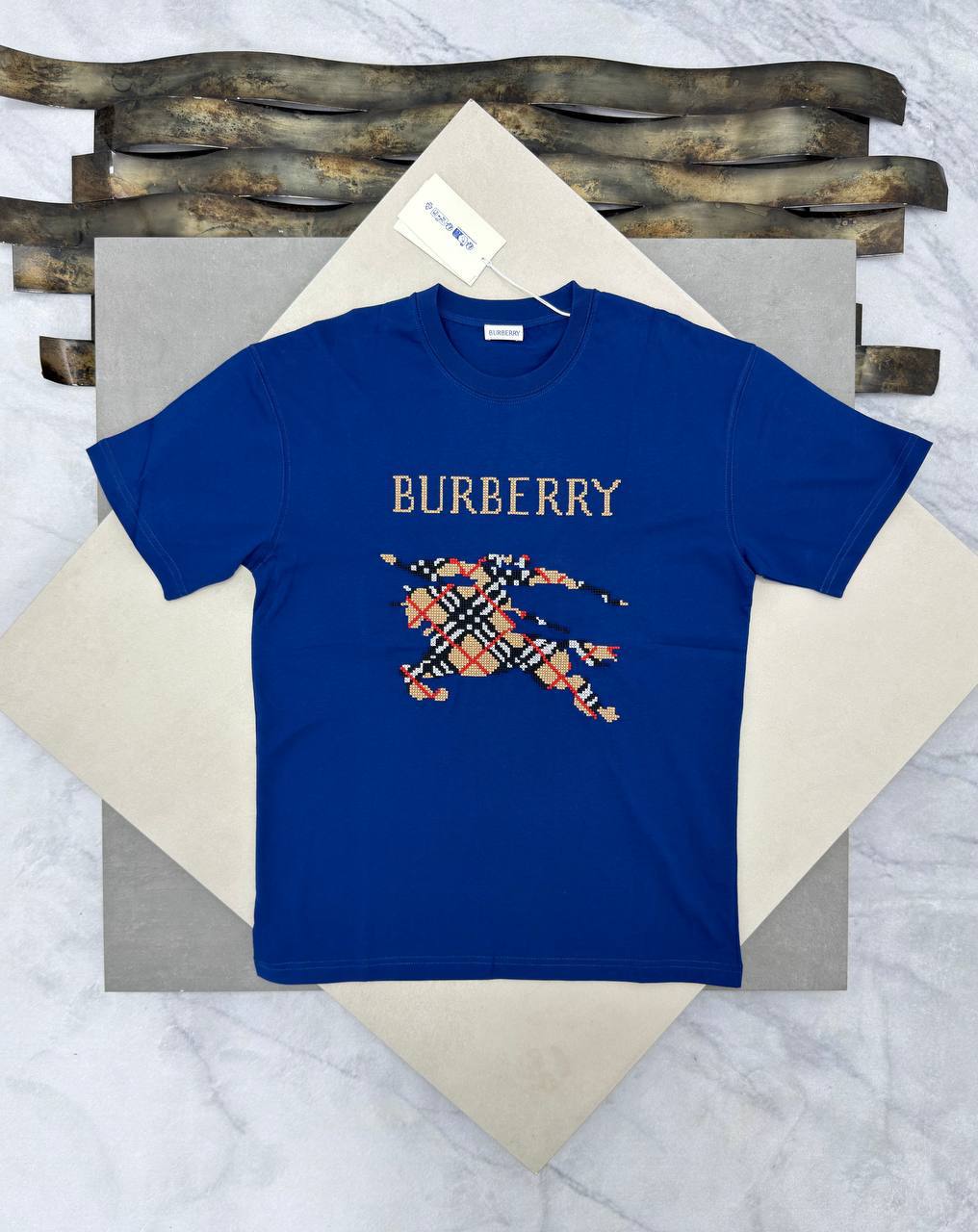 Burberry EKD Sketch Cotton T-Shirt in Black UK Reps AAA Quality