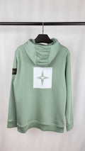 Stone Island Black Stencil Logo Hoodie - Compass Box Print UK Reps AAA Quality